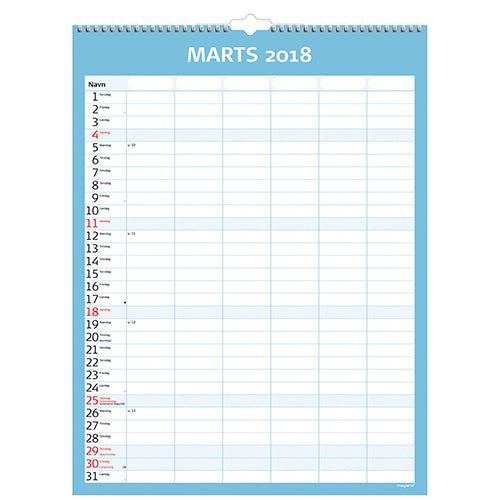 FAMILIEKALENDER SIMPLY  2018 MAYLAND