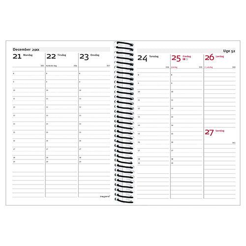 ECOLINE A6 UGEKALENDER SORT  2018 MAYLAND