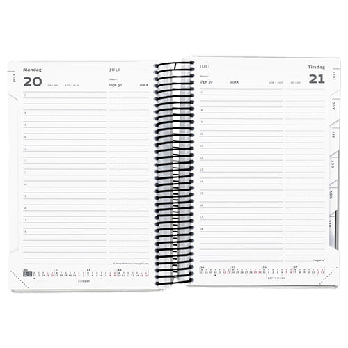 ECO LINE  SPIRALKALENDER 1 DAG SORT  2018 MAYLAND
