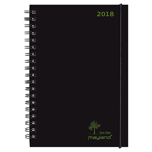 ECO LINE A5 UGEKALENDER  SORT  2018 MAYLAND