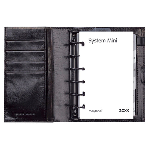 SYSTEM MINI UGEKALENDER TVÆRFORMAT SORT KUNSTSKIND 2018 MAYL