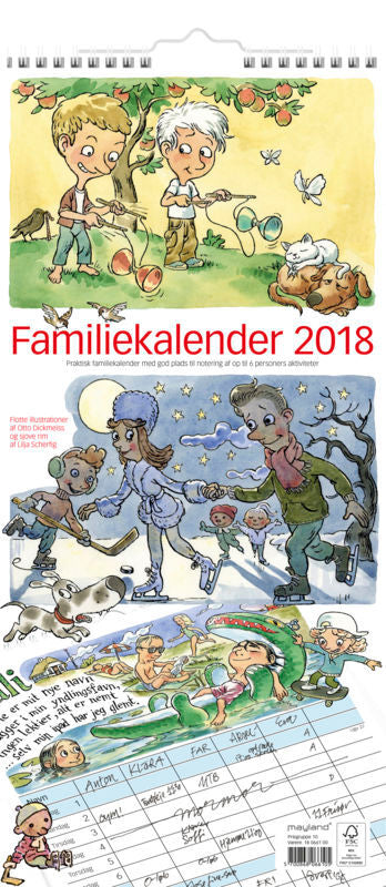 FAMILIEKALENDER OTTO DICKMESS ILLU.  2018 MAYLAND