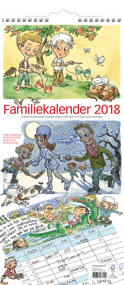 FAMILIEKALENDER OTTO DICKMESS ILLU.  2018 MAYLAND