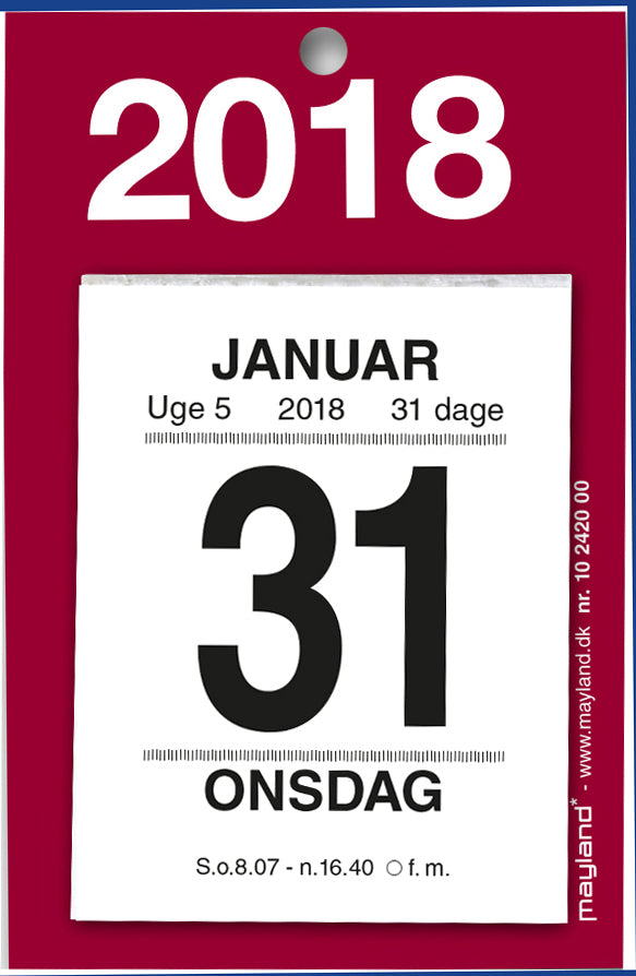 LILLE AFRIVNINGSKALENDER 2018 MAYLAND
