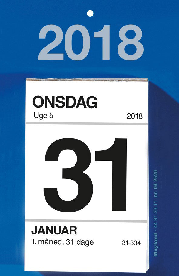 KONTOR AFRIVNINGSKALENDER 2018 MAYLAND