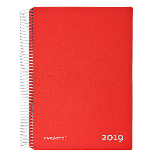 TIMEKALENDER 1-DAG PP RØD  2019 MAYLAND