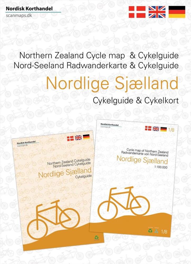 Nordlige Sjælland cykelkort og guidebog