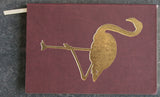 NOTESBOG BORDEAUX  MED FLAMINGO A5