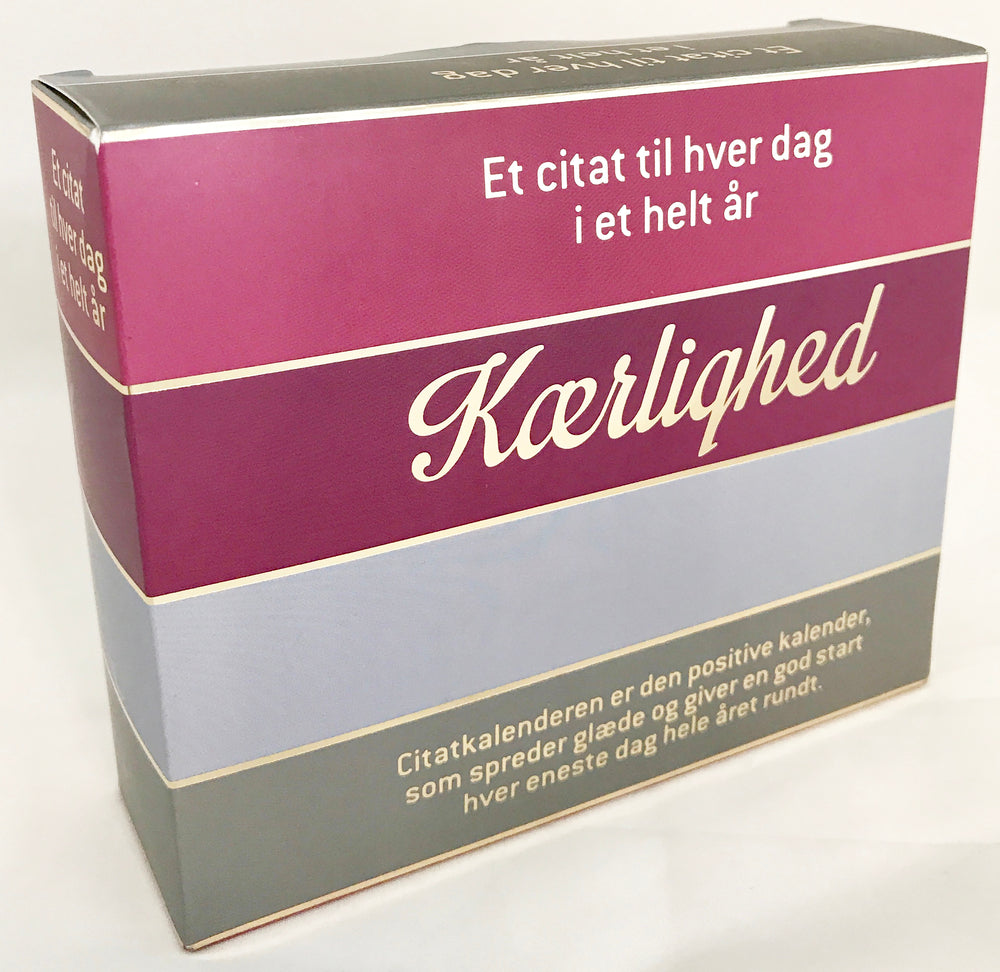 CITATKALENDER KÆRLIGHED M/GULD FOIL