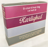CITATKALENDER KÆRLIGHED M/GULD FOIL