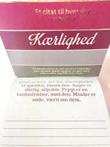 CITATKALENDER KÆRLIGHED M/GULD FOIL