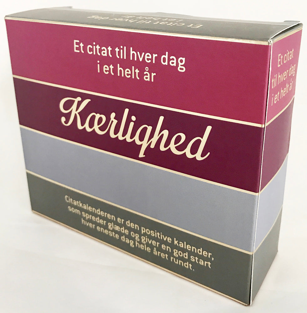 CITATKALENDER KÆRLIGHED M/GULD FOIL
