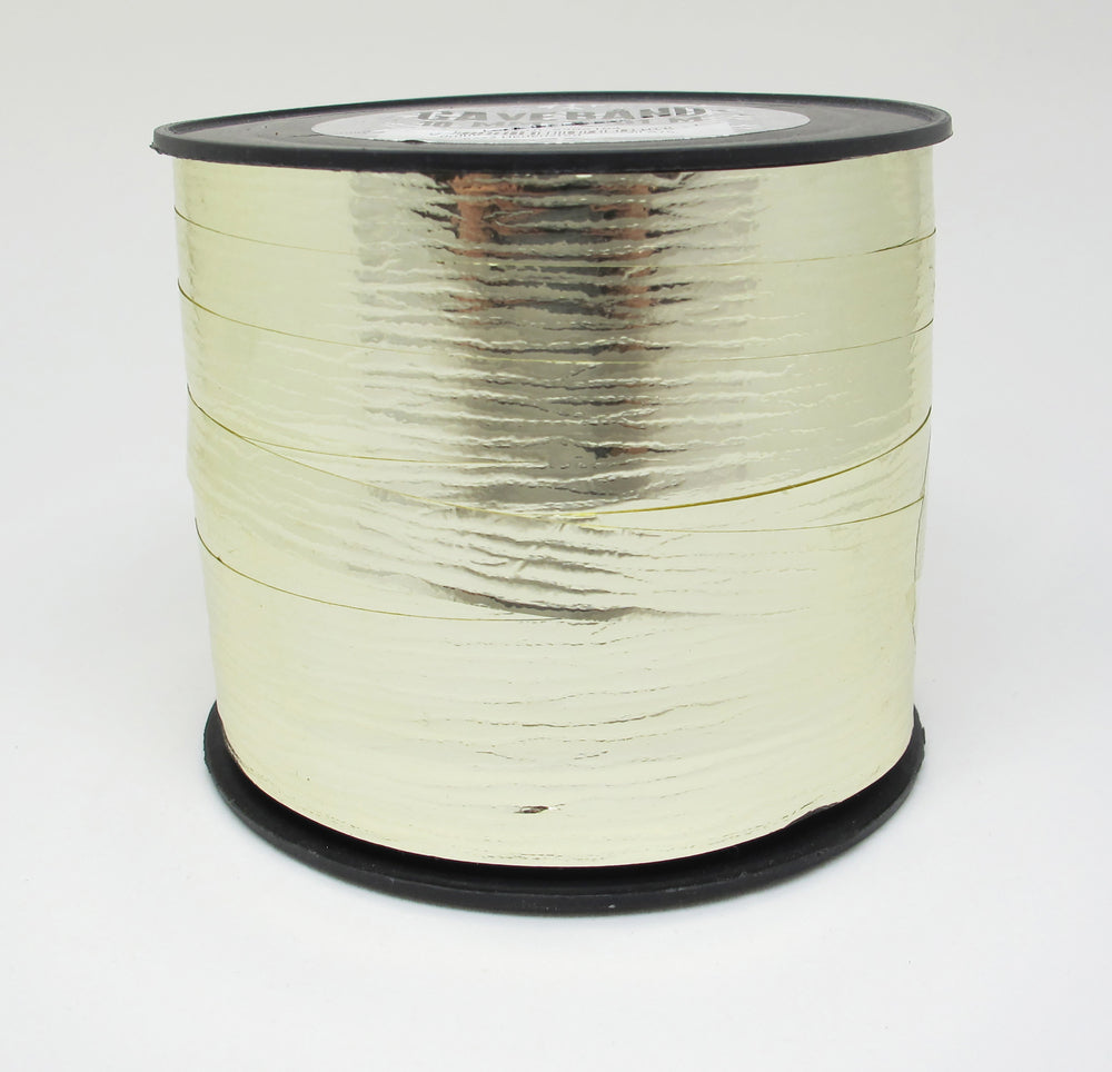 GAVEBÅND GULD METALLIC STRUKTUR 10MM X 91M