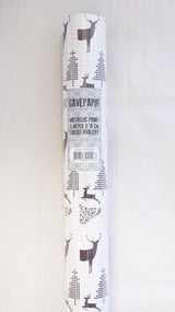 GAVEPAPIR RENSDYR BORDEAUX 3 M