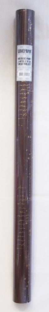 GAVEPAPIR BORDEAUX MED GULD METALLIC GOD JUL  3 M