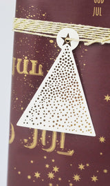GAVEPAPIR BORDEAUX MED GULD METALLIC GOD JUL  3 M