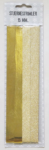 STJERNESTRIMLER GLITTER GULD 15 MM 24 STK