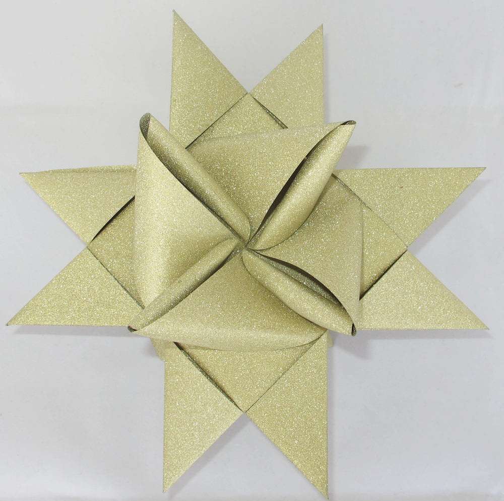 STJERNESTRIMLER GLITTER GULD 50 MM 12 STK