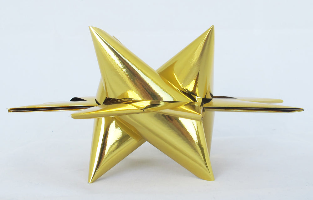 STJERNESTRIMLER GLITTER GULD 50 MM 12 STK