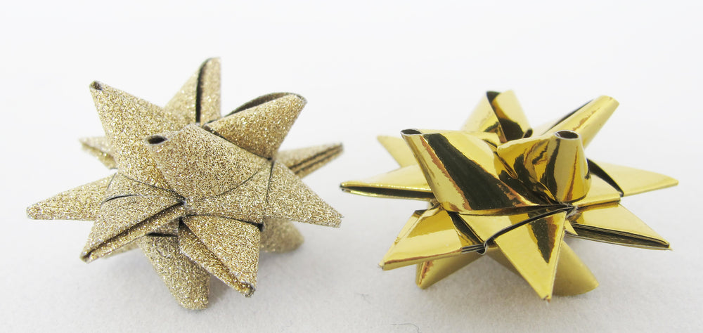 STJERNESTRIMLER MIKRO GLITTER GULD 5 MM 24 STK