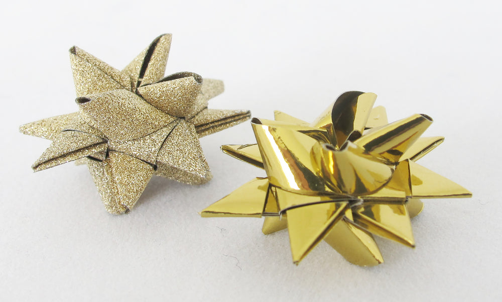 STJERNESTRIMLER MIKRO GLITTER GULD 5 MM 24 STK
