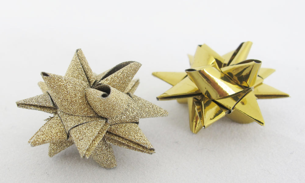 STJERNESTRIMLER MIKRO GLITTER GULD 5 MM 24 STK