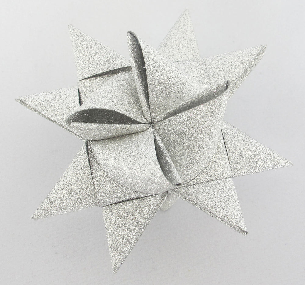 STJERNESTRIMLER GLITTER SØLV 15 MM 24 STK