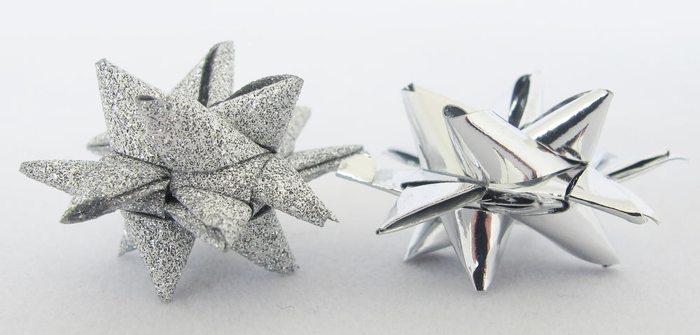 STJERNESTRIMLER MIKRO GLITTER SØLV 5 MM 24 STK