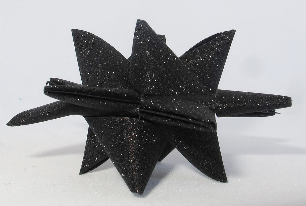 STJERNESTRIMLER GLITTER SORT 15 MM 24 STK