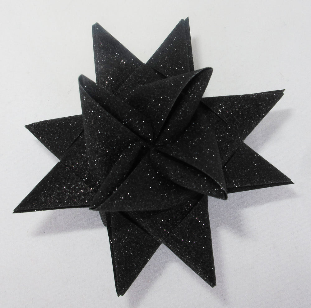 STJERNESTRIMLER GLITTER SORT 15 MM 24 STK