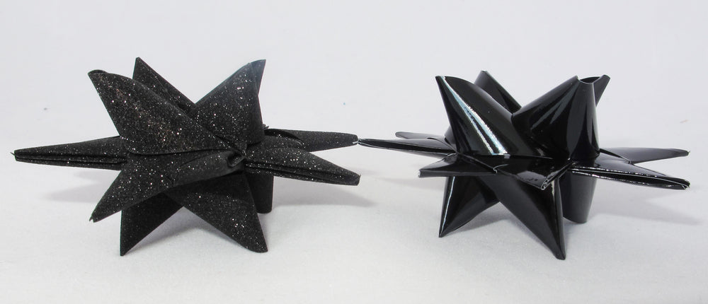 STJERNESTRIMLER GLITTER SORT 15 MM 24 STK