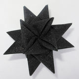 STJERNESTRIMLER GLITTER SORT 15 MM 24 STK