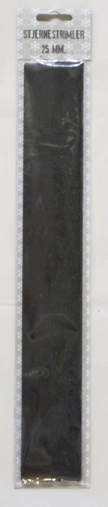 STJERNESTRIMLER GLITTER SORT 25 MM 20 STK