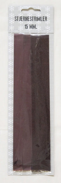 STJERNESTRIMLER GLITTER BORDEAUX 15 MM 24 STK