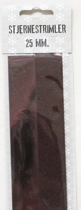 STJERNESTRIMLER GLITTER BORDEAUX 25 MM 20 STK