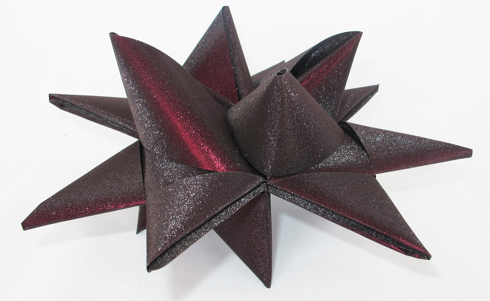 STJERNESTRIMLER GLITTER BORDEAUX 25 MM 20 STK