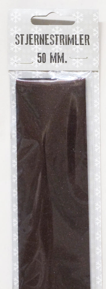 STJERNESTRIMLER GLITTER BORDEAUX  50 MM  12  STK