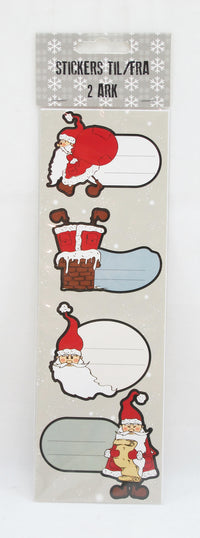 STICKERS TIL/FRA JULEMAND SNEFNUG  2 ARK