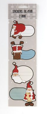 STICKERS TIL/FRA JULEMAND SNEFNUG  2 ARK