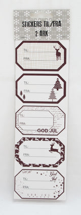 STICKERS TIL/FRA BORDEAUX RAMME 2 ARK