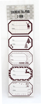 STICKERS TIL/FRA BORDEAUX RAMME 2 ARK