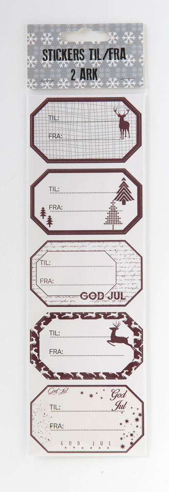 STICKERS TIL/FRA BORDEAUX RAMME 2 ARK