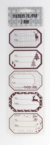 STICKERS TIL/FRA BORDEAUX RAMME 2 ARK
