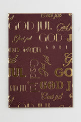 KORT TIL/FRA DOBBELT GOD JUL BORDEAUX M/GULD 4 STK