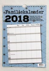 FAMILIEKALENDER 2018 A4 GRAFISK