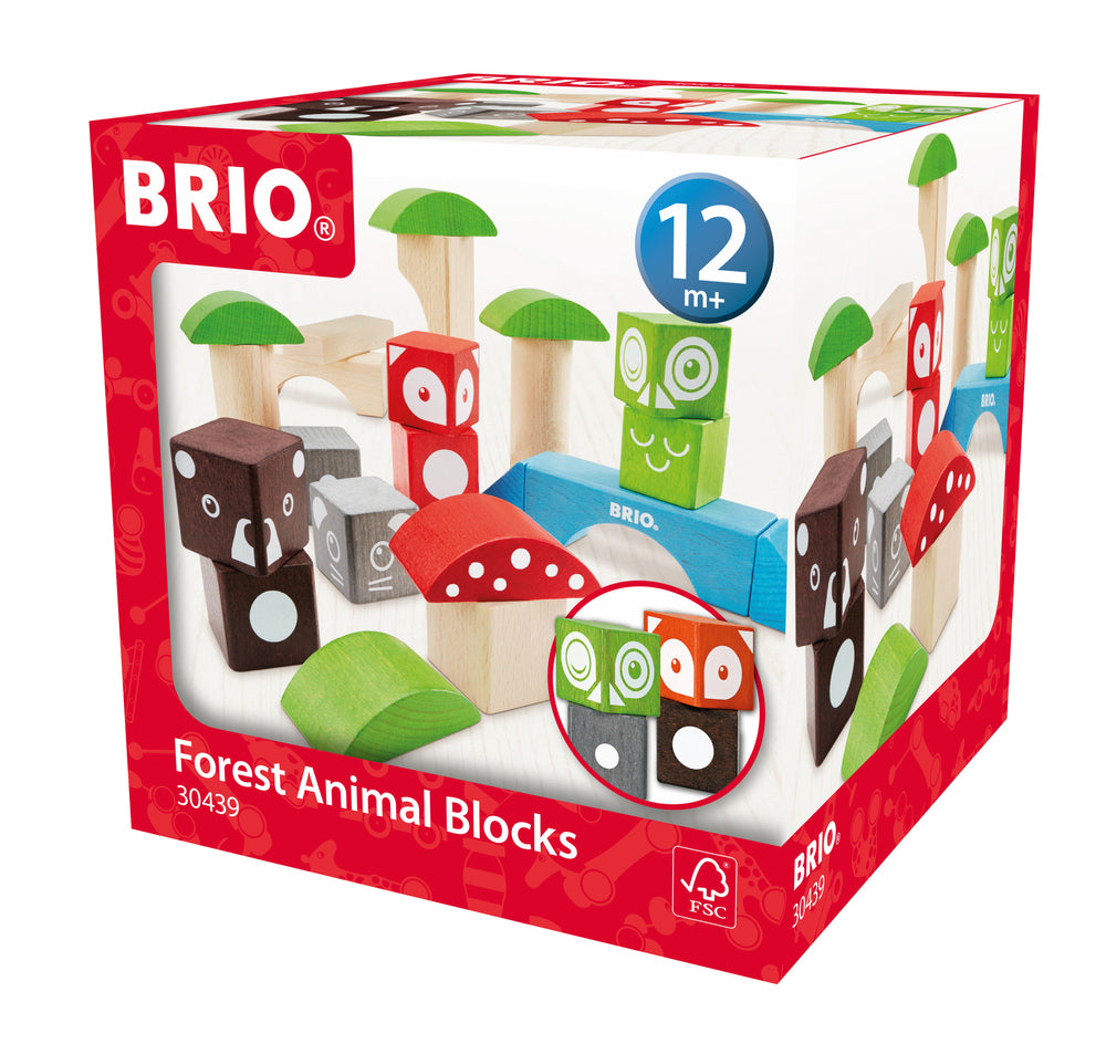 BRIO BYGGEKLODSER MED SKOVENS DYR