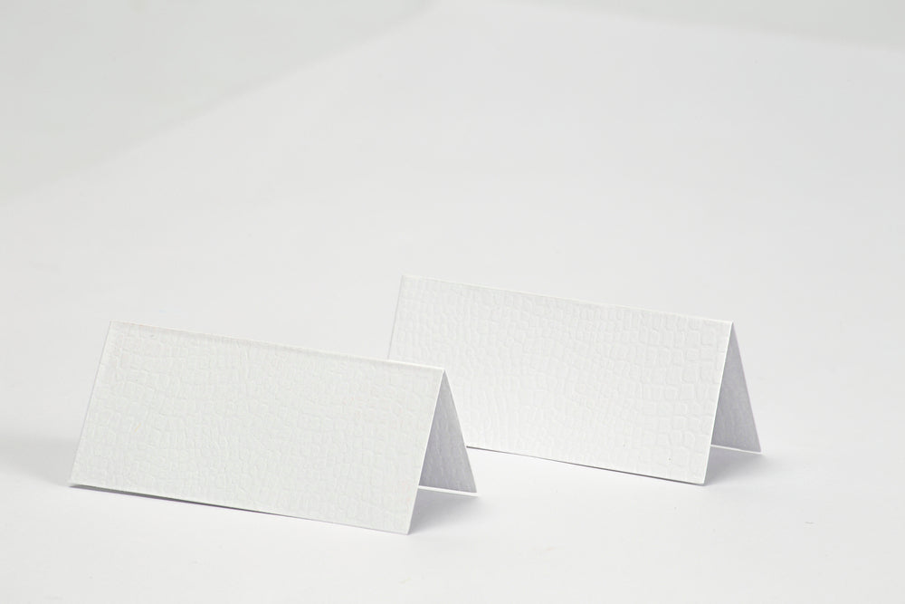 BORDKORT 9X4 CM. 25 STK. HVID