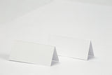 BORDKORT 9X4 CM. 25 STK. HVID