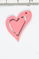 ASYMMETRISK HJERTE STR. 25X22 MM TYKKELSE 1,7 MM ROSA 20