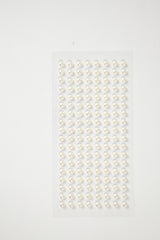 Stickers halv perler 144stk hvid